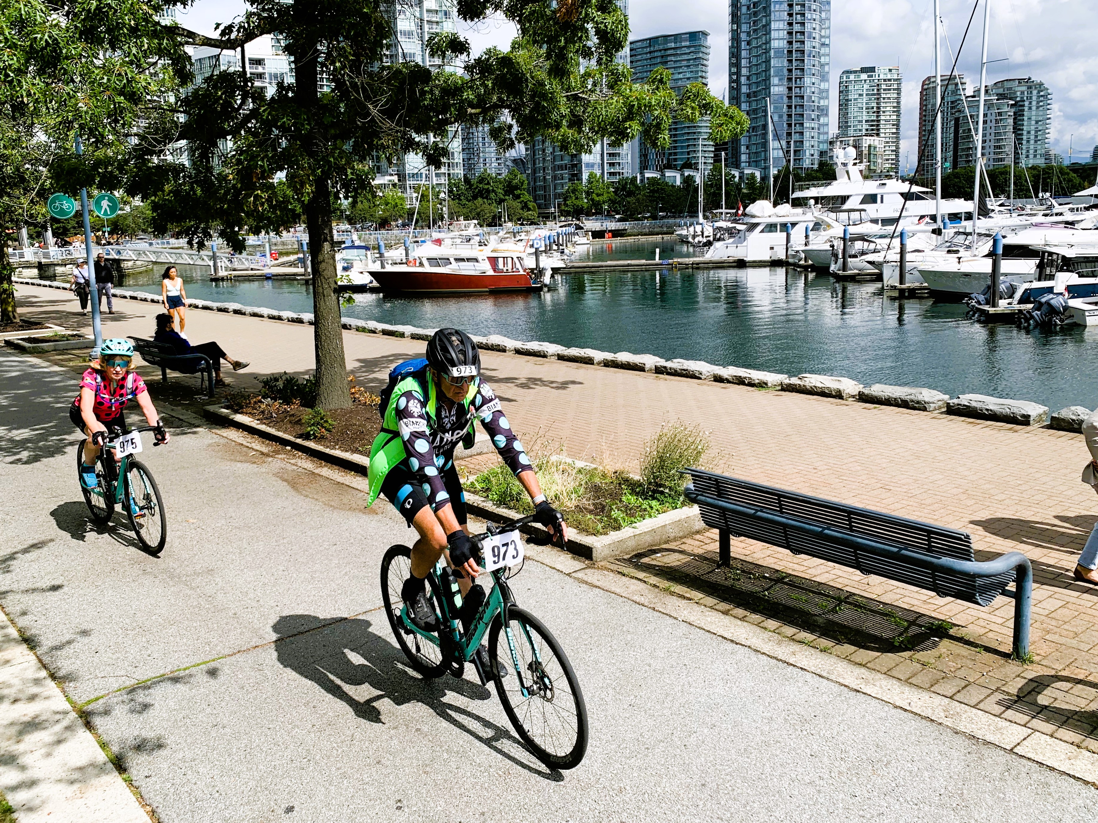 Pedaling the final miles along the waterfront